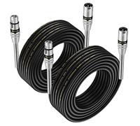 NUOSIYA Cavo XLR Bilanciato 10m, 2 Pacchi Design SR a molla in metallo Cavo per Microfono,per Registratore da Studio, Microfono, Mixer, Sistema di Altoparlanti