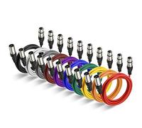 NUOSIYA Cavo XLR Bilanciato 2M - 10 Colori, Professionale Cavo Microfono Maschio a Femmina a 3 Pin per Registratore da Studio, Microfono, Sistema di Altoparlanti