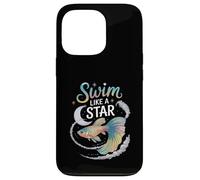 Nuota come una stella Cosmic Betta Fish Art Custodia per iPhone 13 Pro