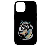 Nuota come una stella Cosmic Betta Fish Art Custodia per iPhone 14