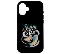 Nuota come una stella Cosmic Betta Fish Art Custodia per iPhone 16