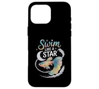 Nuota come una stella Cosmic Betta Fish Art Custodia per iPhone 16 Pro Max