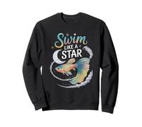 Nuota come una stella Cosmic Betta Fish Art Felpa