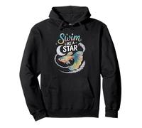 Nuota come una stella Cosmic Betta Fish Art Felpa con Cappuccio