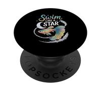 Nuota come una stella Cosmic Betta Fish Art PopSockets PopGrip Adesivo