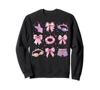 Nuotatore Nuotatore Nuoto Ragazza Coquette Bow Rosa Mamma Felpa