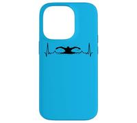Nuotatore Nuoto Cardiogram Nuotare Custodia per iPhone 14 Pro