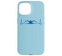 Nuotatore Nuoto Cardiogram Nuotare Custodia per iPhone 15
