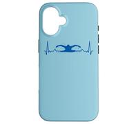 Nuotatore Nuoto Cardiogram Nuotare Custodia per iPhone 16