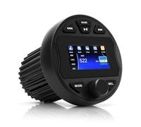 NUOTIAN Stereo MP5 Incasso Rotondo KD-320-1 Bluetooth 5.0, Amplificatore 4x45W, Impermeabile IP66, Interfacce USB e AUX, Radio Nautica, Ingresso CVBS per Camper, ATV, Golf Cart e Barche