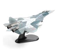 NUOTIE 1/100 SU-57 Aircraft Russo Sukhoi Kit modello in metallo pressofuso su-57 modello di aereo militare pre-costruzione in lega modello da combattente per adulti appassionati collezioni o regalo