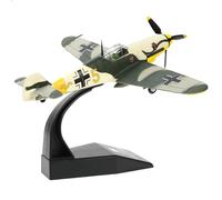 NUOTIE BF-109 Messerschmitt 1/72 Modello da Caccia in Metallo Tedesco della Seconda Guerra Mondiale Militare Finito di Aereo Pressofuso Giallo Kit Precostruiti con Espositore(Mimetico Giungla)