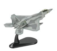 NUOTIE F22 Raptor 03049 - Modellino in metallo pressofuso in scala 1:100, modello in lega di aeroplano da combattimento stealth, con supporto, per collezioni militari per adulti o regalo (FF 03049)