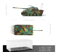 NUOTIE Modello di carro armato militare in scala 1/72 rifinito in lega di metallo pressofuso con serbatoio in plastica Modello World War Ⅱ Army Vehicl Tank Mini 1945 Tiger Model Gift Collection