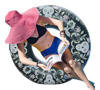 Nuoto Anelli Galleggianti - Tubo Gonfiabile Spostamento Colori, Cerchio Piscina Galleggiante | Anello Piscina Gonfiabile Multiuso con Tonalità Leggera, Tubo di Acqua Galleggiante con Display