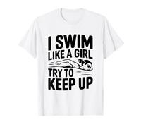 Nuoto Come Una Ragazza Cerca di Tenere Il Passo Maglietta