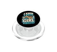 Nuoto come una ragazza Ragazza Nuotatore Umorismo PopSockets PopGrip per MagSafe