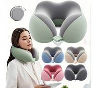 [Nuova 2025] Cuscino da viaggio a forma di U in memory foam con/senza scatola di stoccaggio, cuscino da viaggio portatile e riposante con opzioni multiple, cuscino per il collo a lento ritorno, access