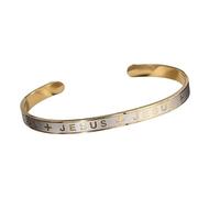 Nuova 2025 Nuovo Bracciale Open Open Bracciale in acciaio inossidabile Jesus Cross Cross Cross per viaggi casual per le donne Accessori per la moda di gioielli amuleti Regali di moda Regali creativi