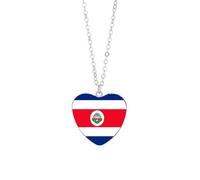 Nuova 2025 UNISEX Venezuela Slovacchia Lettonia Estonia Grecia National Bandiera National Heart Necklace Glass Glass Cabochon Decorazione della catena Gioielli Luxuria con i tuoi accessori Trendy