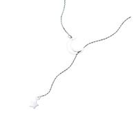 Nuova 2026 Fashion Moon Star Necklace a Cionclace for Women Genuine 925 Sterling Silver Link Necklace in stile Korea Decorazione Fine Decoration Gioielli Luxuria con gli accessori Trendy Best for