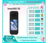 Nuova action camera Insta360 X5 8K 30fps con lenti intercambiabili, triplo chip IA, prestazioni elevate in condizioni di scarsa illuminazione, riprese a tutto ritmo, Insta360 X5