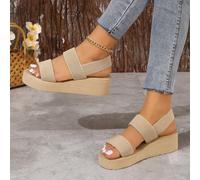 Nuova Arrivata Pantofole Piattaforma Per La Casa, Eleganti Pantofole Da Spiaggia Nere Con Stile Vacanziero Per Signore Con Vento Delle Hawaii, Per Uso Esterno, Estate/autunno CN36,CN37,CN38,CN39,CN40,