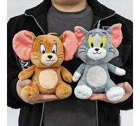 Nuova bambola di peluche classica di Tom e Jerry alta 19 cm - regalo ideale per fan del film e bambini, collezione di bambole di peluche della serie cinematografica Tom,Jerry,Jerry il diavolo da 20 cm