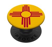 NUOVA BANDIERA DELLO STATO DEL MESSICO SIMBOLO ZIA SUN ALBUQUERQUE SANTA FE PopSockets PopGrip Adesivo
