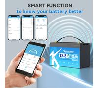 Nuova batteria a ciclo profondo LiFePO4 da 12 V 135 Ah integrata 100 A Bluetooth BMS perfetta per l'applicazione fuori rete terrestre marina solare RV