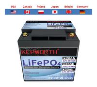 Nuova batteria Lifepo4 da 12 V 30 Ah con perfetta serie di supporto BMS e parallela per il sistema solare del carrello da golf a motore da traina RV domestico