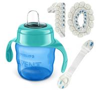 NUOVA borraccia Philips Avent SCF551/05 da 6M 200ml in silicone a prova di...