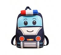Nuova borsa a forma di auto della polizia di piccole dimensioni, borsa di grande capacità adatta per bambini da 3 a 6 anni e per viaggi, regalo per la stagione scolastica e per compleanni FumettoPolie