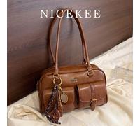 Nuova borsa a forma di cuscino con nodo a pane e tasche multiple, borsa alla moda e colorata da portare sotto il braccio, elegante borsa a spalla retrò minimalista di alta qualità per donna, versatile