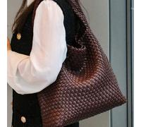 Nuova borsa a secchiello intrecciata di design di nicchia alla moda, borsa a spalla e sottobraccio, stile minimalista retrò, borsa da ufficio e pendolarismo per colletti bianchi, borsa a mano, borsa d