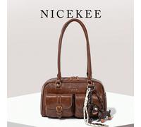 Nuova borsa a tracolla da donna con nodo a pane e tasche multiple, borsa alla moda e colorata da portare sotto il braccio, alta qualità e convenienza, stile retrò e minimalista, versatile per uso quot