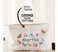 Nuova borsa cosmetica, borsa cosmetica con foto personalizzata, personalizzabile con il tuo design unico, borsa cosmetica in tela leggera e impermeabile con cerniera, perfetta anche come portamonete, 