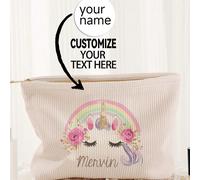 Nuova borsa cosmetica, borsa cosmetica con foto personalizzata, personalizzabile con il tuo design unico, borsa cosmetica in tela leggera e impermeabile con cerniera, perfetta anche come portamonete, 