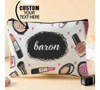 Nuova borsa cosmetica, borsa cosmetica personalizzata con foto, può essere personalizzata con il tuo design unico, borsa cosmetica in tela leggera e impermeabile con cerniera, perfetta anche come port