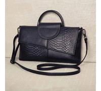 Nuova borsa da donna versatile in stile europeo e americano per la primavera/estate, con taglio a motivo casuale, in texture di pelle di coccodrillo in PU singolo, utilizzabile come borsa a mano, a sp