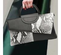 Nuova borsa da donna versatile in stile europeo e americano per la primavera/estate, con taglio a motivo casuale, texture in PU a effetto coccodrillo singolo, utilizzabile come borsa a mano, a spalla,