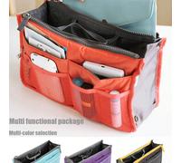 Nuova borsa multifunzionale a doppio strato con cerniera, comoda per i viaggi e con grande capacità di stoccaggio diviso. Borsa per il trucco leggera e di grande capacità, maneggevole. Borsa da toilet