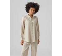 NUOVA Camicia Lunga Camicetta in Lino Elegante da Donna VERO MODA VMMYMILO