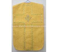 Nuova Casula Romana Gialla Fiddleback E Set Di Messa