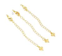 Nuova catena di estensione placcata in oro 18k 2026 UNISEX Multi Styles 18K con coda di fine aragosta per coda di end per la collana di bracciali fai -da -te che si trovano il dono creativo alla moda