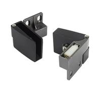 Nuova cerniera for porta in vetro con chiusura automatica e montaggio laterale in lega di zinco, ferramenta con morsetto senza telaio e senza foratura(Black)