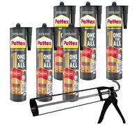 NUOVA colla istantanea Pattex One For All 440 g 6 x cartuccia con supporto pe...