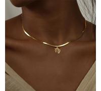 Nuova Collana Classica Dello Zodiaco Collana A Catena A Spina Di Pesce Da Donna Ariete,Toro,Gemelli,Cancro,Leone,Vergine,Bilancia,Scorpione,Sagittario,Capricorno,Acquario,PesciAcciaio inossidabile