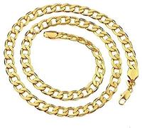 Nuova Collana da Uomo in Oro con Catena a Maglia Cubana da 6 mm, Bracciale da Uomo, 20/45/50/55/60/65/70/75 cm, Catena a Catena, Collana Hip Hop per Gioielli da Uomo, collane a Catena Attractive
