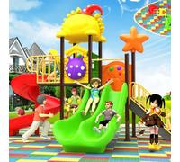 Nuova combinazione di altalene for esterni e scivoli in plastica su larga scala, strutture for parchi giochi e attrezzature for comunità residenziali(A1)